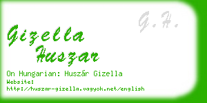 gizella huszar business card