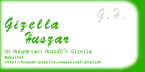 gizella huszar business card
